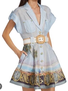 Zimmermann Postcard Shirt mini dress size 1